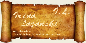 Irina Lazanski vizit kartica